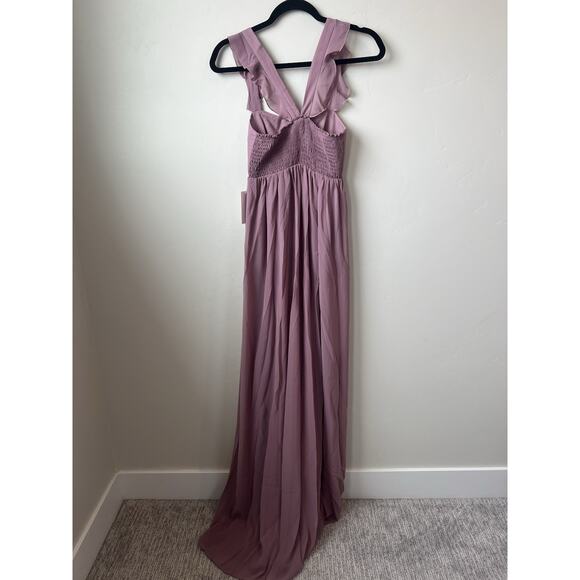 Show Me Your Mumu June Maxi Bridesmaid Formal Dress Antique Rose Chiffon NWT XXS - Picture 5 of 8